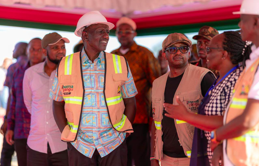 President William Ruto during a title deed issuance event in Lamu