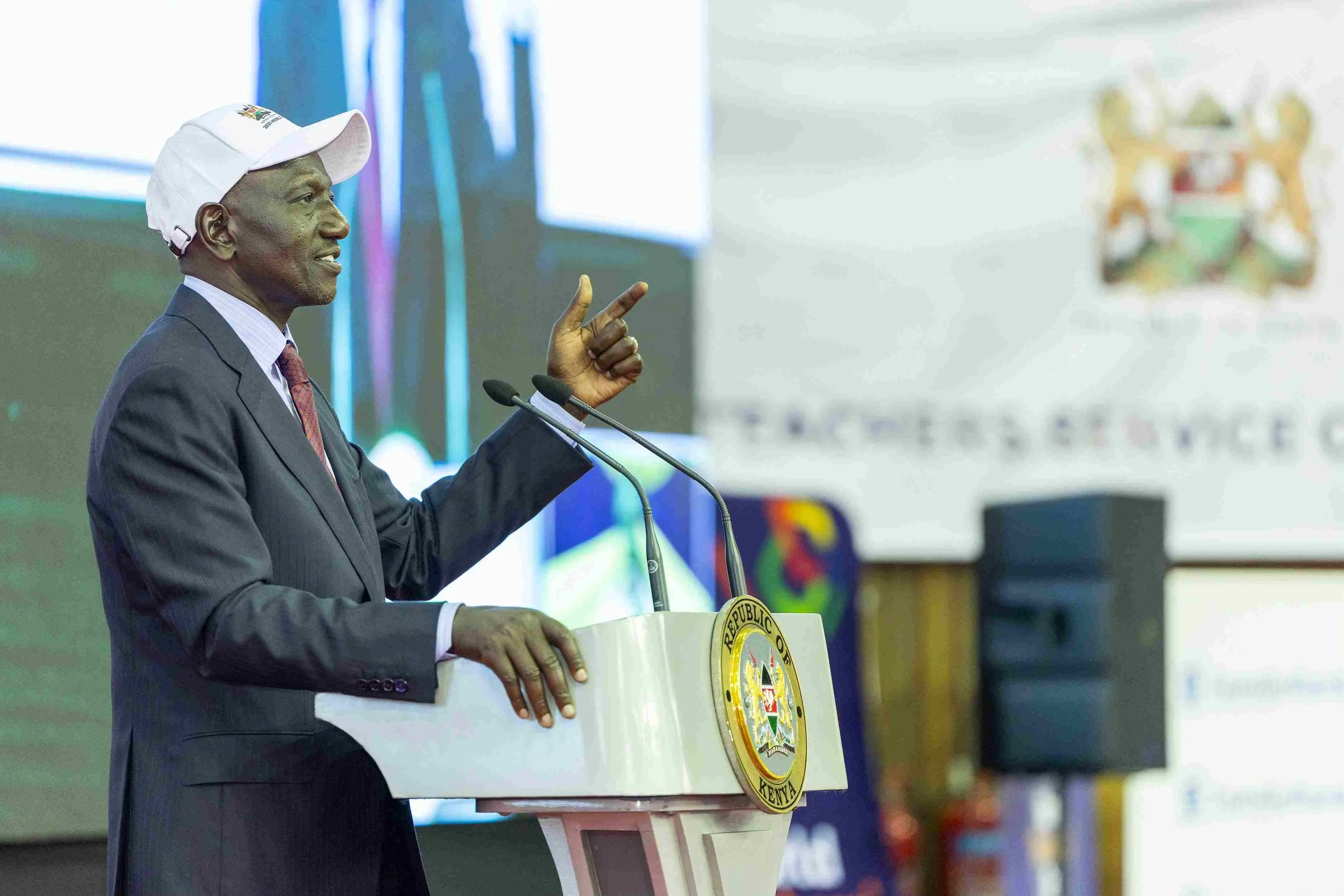 President William Ruto speaks during World Teachers’ Day celebrations in Nairobi
