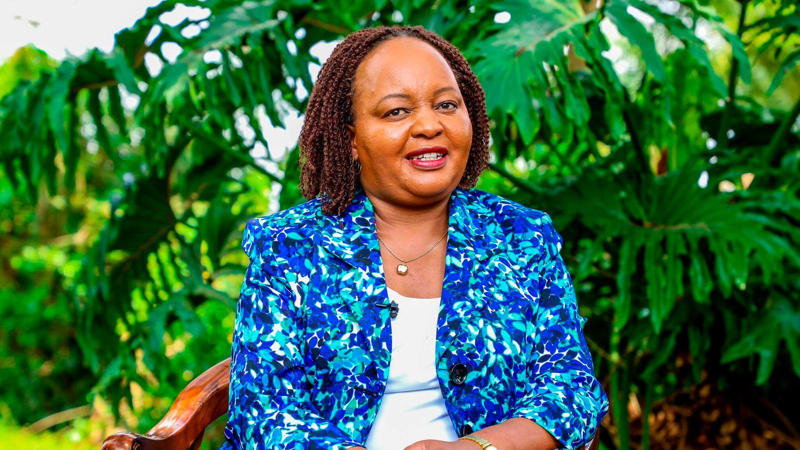 Kirinyaga Governor Anne Waiguru with women during a public event
