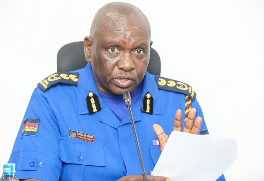 Inspector General of Police Douglas Kanja in uniform during an official meeting.